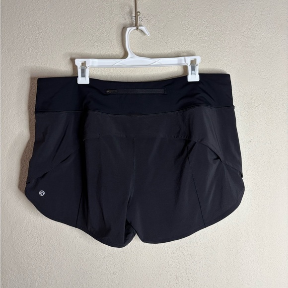 Lululemon Speed Up Mid-Rise Short 4" Black size 14 TALL W7AVBT - Picture 2 of 5